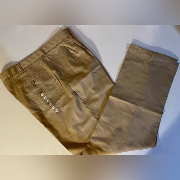 Big Men’s 46 x 32 Tan Chino Lands End Traditional Fit Pants NWT - Picture 1 of 5
